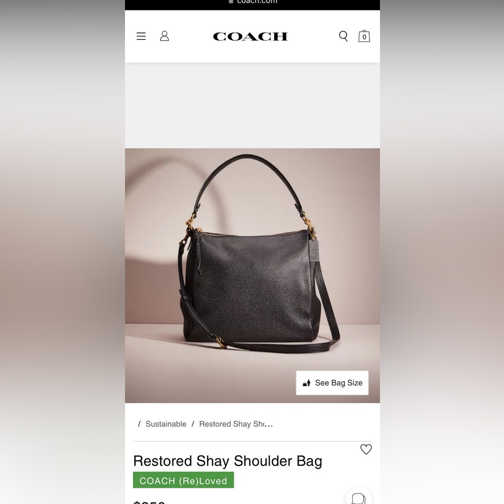 Coach Shay Zipped Shoulder Bag